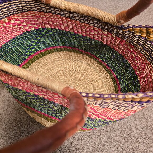 African Market Basket / Bolga Shopping Basket - Picture 4 of 4